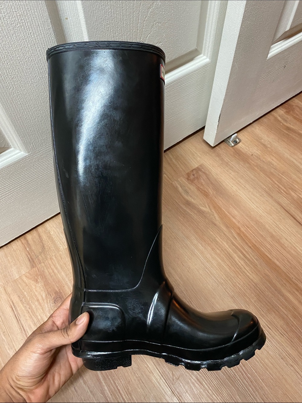 HUNTER Original Tall Gloss Rain Boot Women's Size 6 WFT1000RGL-BLK - Picture 7 of 14